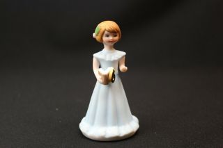 “growing Up” Birthday Girl Brunette Figurine Age 6 Enesco 1982