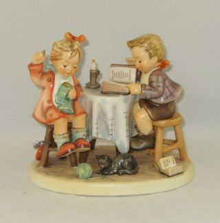 Hummel Figurine " Togetherness " Hum 753 Tmk 8 W/box & Ceramic Heart