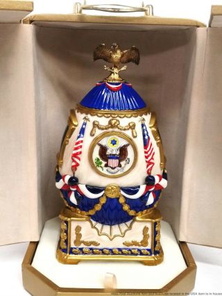 Theo Faberge Limited Edition White House Egg 200th Anniversary Orig Box