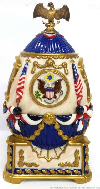 Theo Faberge Limited Edition White House Egg 200th Anniversary Orig Box 5