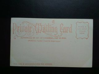 MISSION SAN DIEGO PRIVATE MAILING CARD © 1899 DETROIT PHOTOGRAPHIC CO. 2