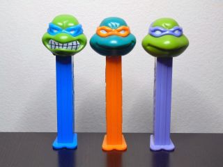 Teenage Mutant Ninja Turtles Pez Dispensers - Set Of 3 - Hungary 4.  9 - 5.  9