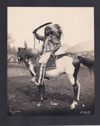 Black Thunder Chief / Native - American Sioux Johnson 1908 Large Fine Art Photo