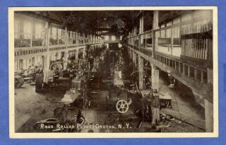 Groton,  Ny,  Road Roller Plant,  Factory Interior View Postcard 1910
