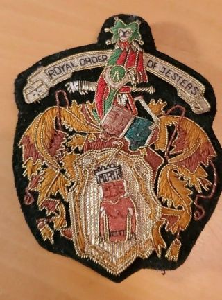 Embroidered Royal Order Of Jesters/masonic Lapel Pin 4 "