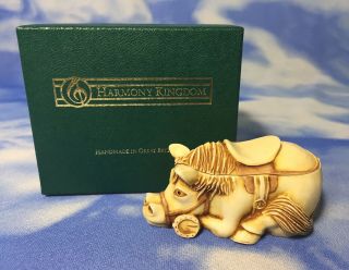 Rare Retired Harmony Kingdom " Day Dreamer " Pony Horse Box Figurine Tjpo W/ Box