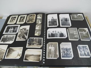 400,  Photographs Album 1940s to 1970s Dayton WA parade sking military family 2