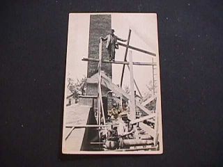 Men At Building Or Work Site Real Photo Early 1900 