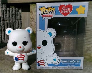 Custom Painted Actual FUNKO POP Toy Figure AMERICA CARES Care Bear USA 3