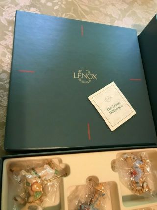 1989 Lenox Porcelain Christmas Carousel Ornaments Comp Set 24 Box & Trays