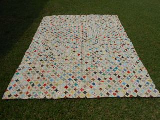 ALABAMA 1940 ' s CATHEDRAL WINDOW QUILT 94 