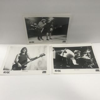 3 Press Photo Brian Johnson,  Angus Young,  Cliff Williams,  And Simon Wright Ac/dc