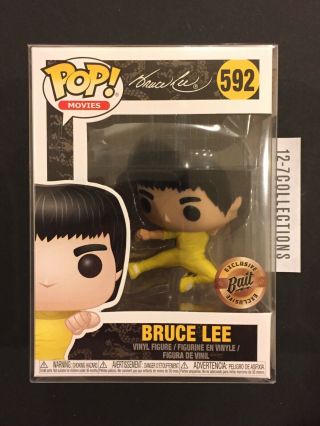 Bruce Lee Flying Kick Bait Exclusive Funko Pop 592 With Protector