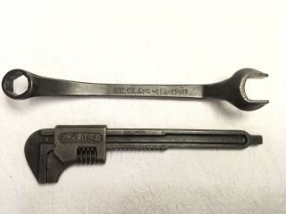 Vtg Ford Adjustable Monkey Pipe Wrench Stamped M & U.  S.  A.  - M - 81a - 17017 Wrench.