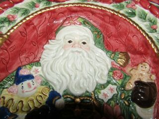 Fitz and Floyd Cookies for Santa Plate Platter Father Christmas 2
