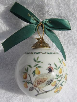 Wedgwood 1 Partridge In A Pear Tree Twelve Days Of Christmas Ball Ornament