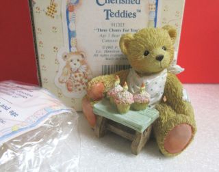 Cherished Teddies Three Cheers For You Age 3 Birthday Figurine