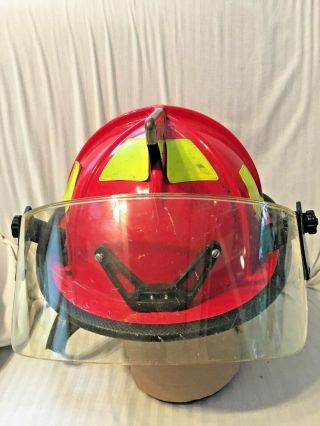 CAIRNS 1010 RED HELMET WITH SHIELD,  EAGLE,  COMPLETE HELMET 2