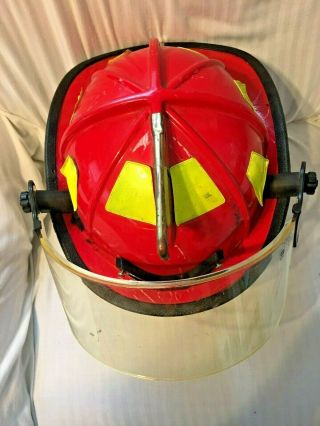 CAIRNS 1010 RED HELMET WITH SHIELD,  EAGLE,  COMPLETE HELMET 5
