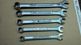 Craftsman USA Combination Wrench Set SAE,  VV Series 3/8,  7/16,  1/2,  9/16,  5/8 2
