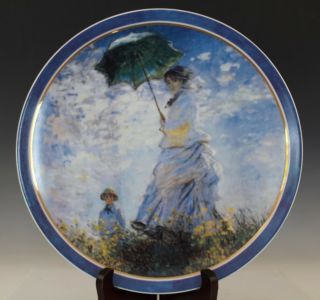 Goebel Artis Orbis German Porcelain Claude Monet 9 " Plate Woman With Parasol