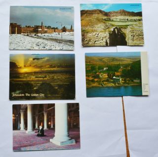Group Of 5 Postcards Jerusalem,  Jericho & Tabgha,  The Sea Of Galilee