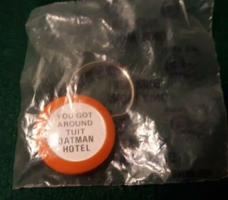 Nos Vintage Oatman Hotel Advertising Keychain Key Ring