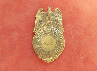 Antique U.  S.  Dept.  Of Justice A.  P.  L.  Badge