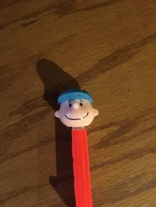 Vintage Charlie Brown Pez Dispenser With Hat And Smile On His Face