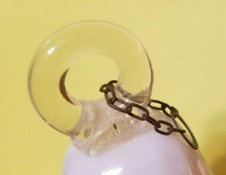 Opalescent Glass Smoke Bell Shade for Victorian Hanging Oil Kerosene Lamp 2