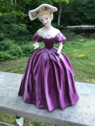 Florence Ceramics Figurine Joyce In Purple Dress