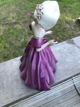 Florence Ceramics Figurine Joyce in Purple Dress 3