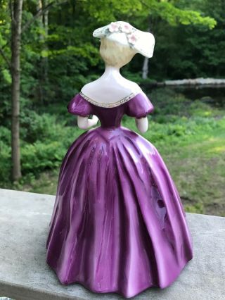 Florence Ceramics Figurine Joyce in Purple Dress 5