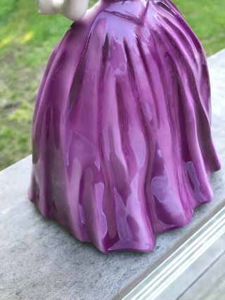 Florence Ceramics Figurine Joyce in Purple Dress 6