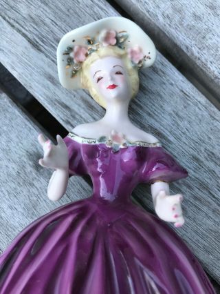 Florence Ceramics Figurine Joyce in Purple Dress 8