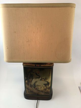Frederick Cooper Metal Lamp With Cranes