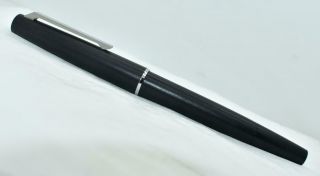 Vintage Lamy 80 Piston Filler Fountain Pen Black Matte Silver Trim West Germany