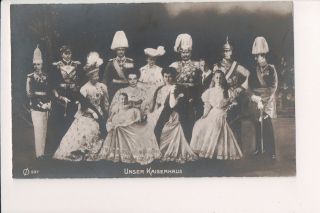 Vintage Postcard Kaiser Wilhelm Ii Emperor Of Germany & Family