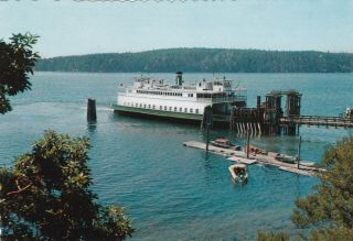Ferry Landing At Orcas Island Washington Postcard 1970 