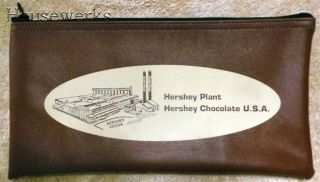 Vintage Hershey Chocolate Factory Zippered Bank Cash Bag Nos
