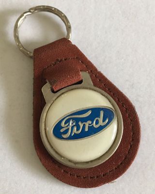 Vtg Ford Motor Company Keychain Car Key Ring A129