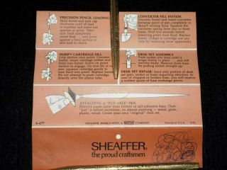 Sheaffer Vintage 12k G.  F.  Ball Point Pen and Pencil Set - Grapevine Pattern Boxed 8