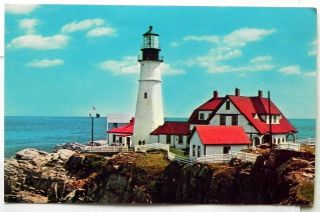 Portland Head Light,  Casco Bay And Portland Harbor,  Maine Postcard B823