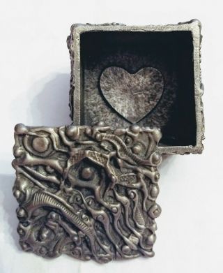Don Drumm Small Pewter " Heart " Box