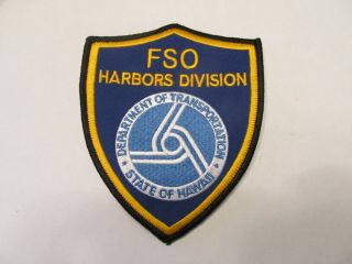 Hawaii State Harbors Division Facility Security Officer Patch
