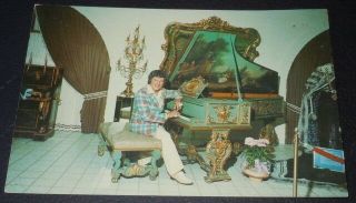 Vintage Postcard Liberace Museum Pleyel Piano Vegas