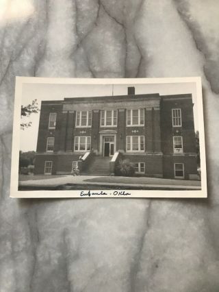 Vintage Rppc County Court House Eutaula Oklahoma Real Photo Postcard