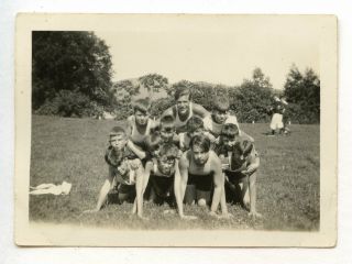 1 Vintage Photo Summer Camp Fun Buddy Boys Snapshot