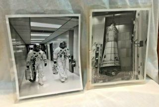 5 Nasa 1969 Press Photos Kennedy Space Center Astronauts,  Spacecraft