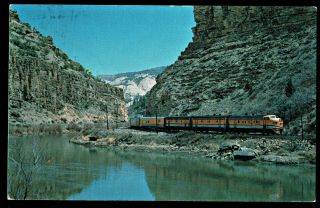 ⫸ 179 Postcard Denver & Rio Grande Western Railroad “zephyr” Train – 1989